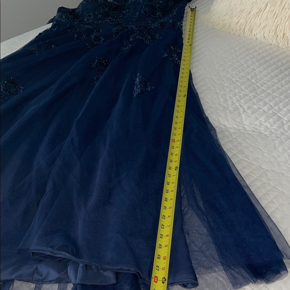 JJs House Midnight Blue Floral Lace Dress - Picture 14 of 15